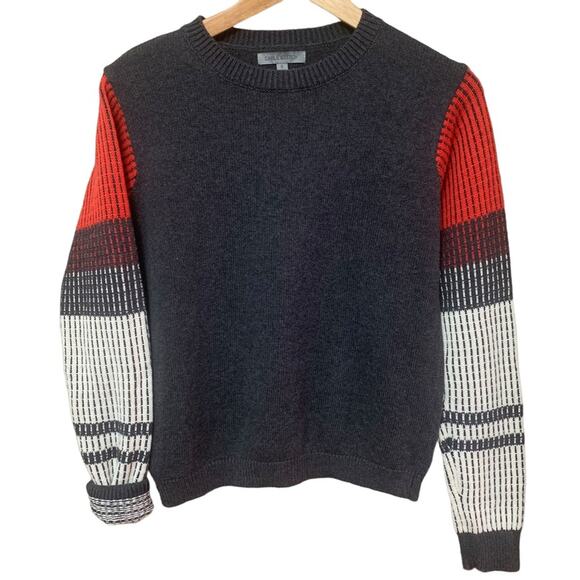 Cable Stitch Sweater Unisex Black White Grey Red Size Small - Picture 1 of 11